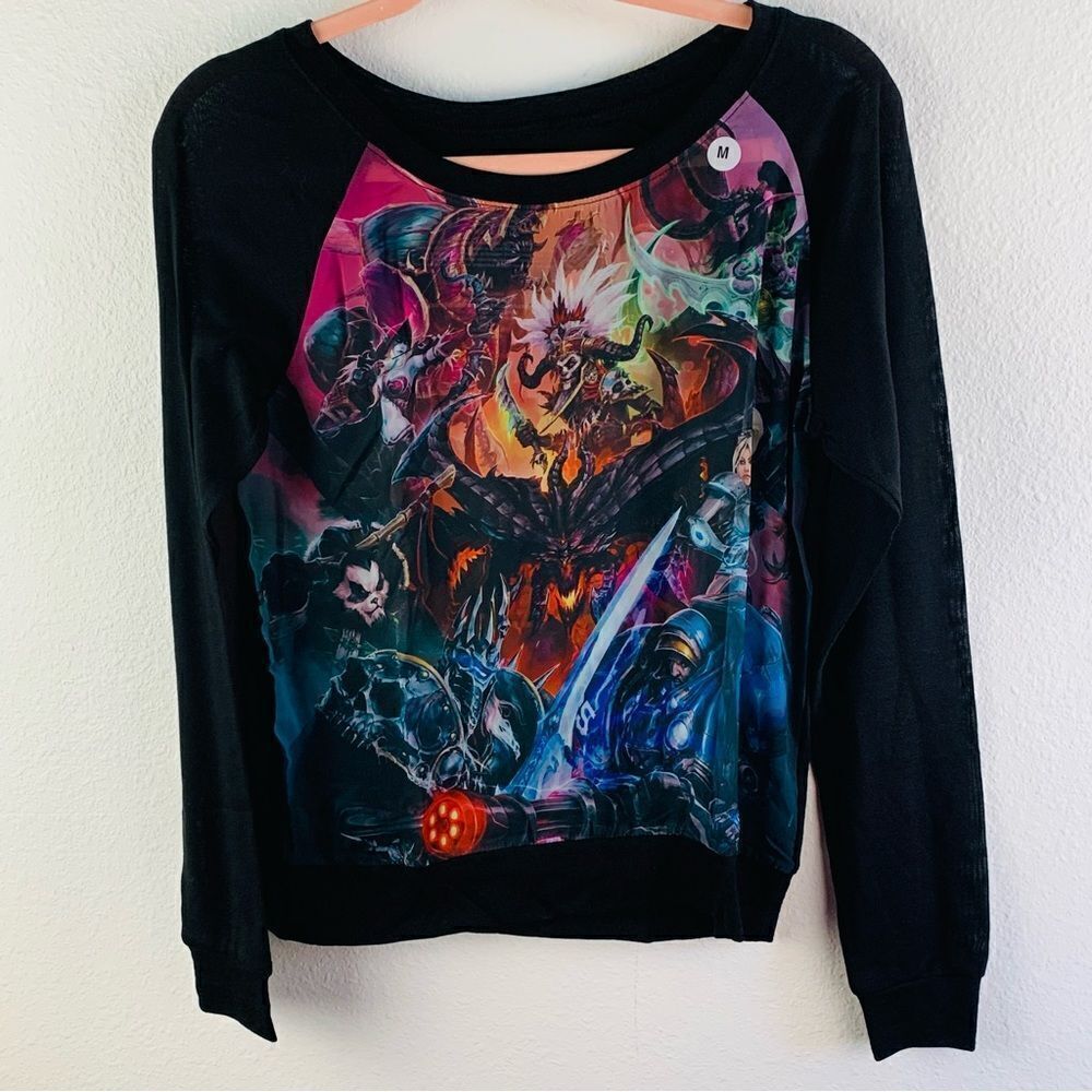 Welovefine Heroes of the Storm Sheer Front Long Sleeve Tee‎